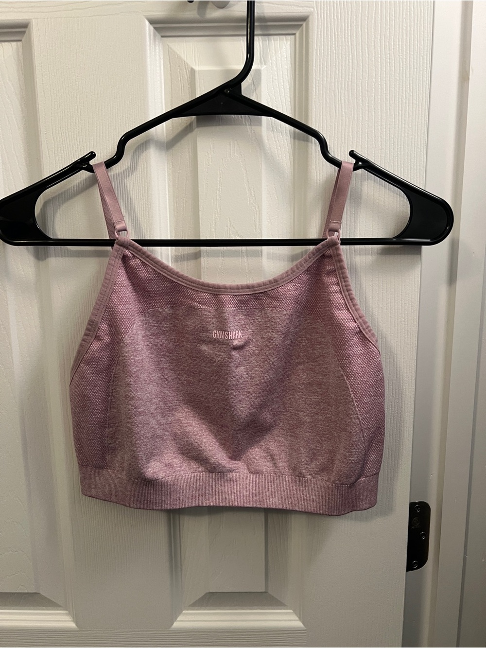 Gymshark Seamless Crop Sports Bra - Mauve Pink
